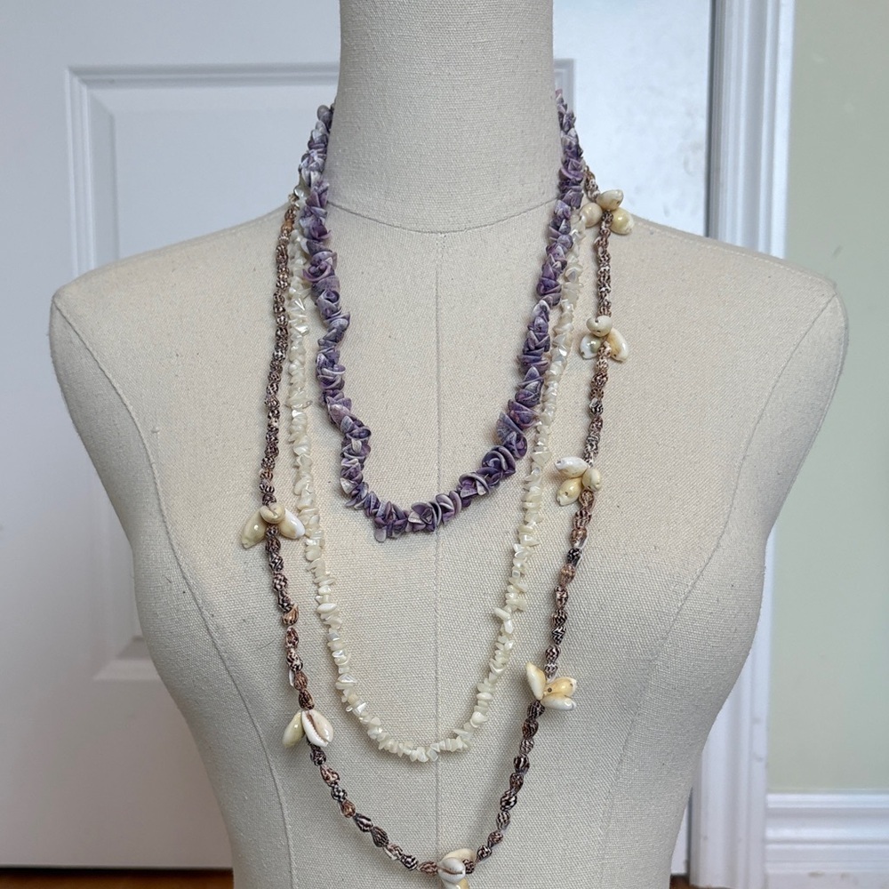 Lot of 3 Shell Necklaces